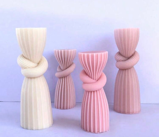 Elegant European style striped candle