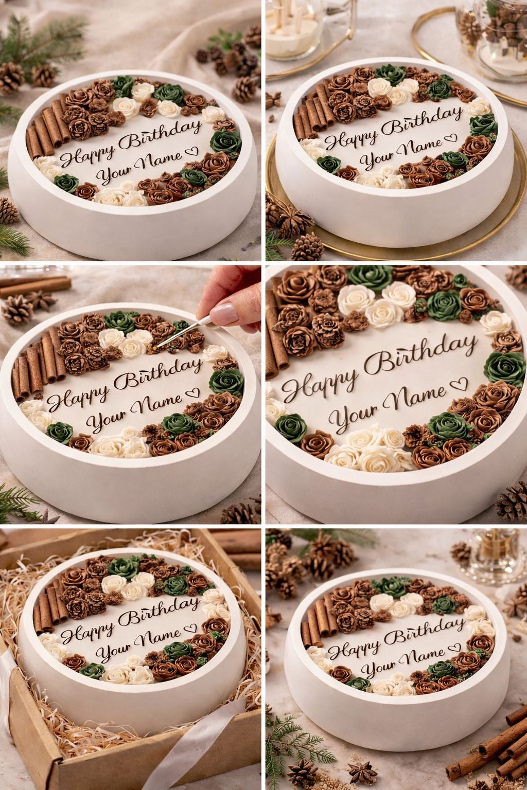 Luxury Floral Message Candle