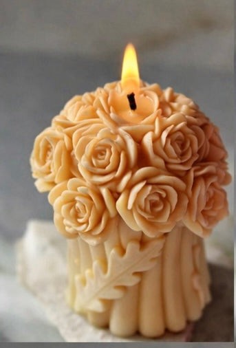 Rose boll bucket candle