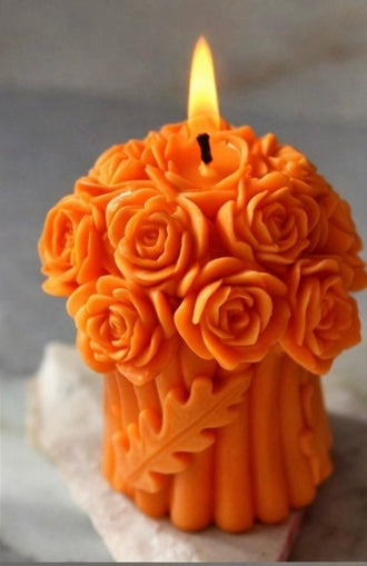 Rose boll bucket candle