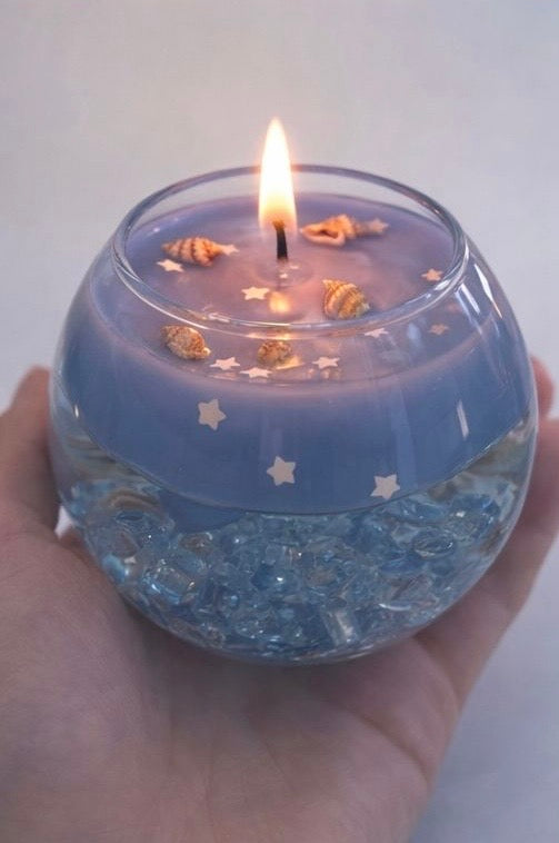 Aqua glow candle
