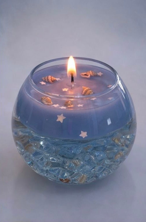 Aqua glow candle