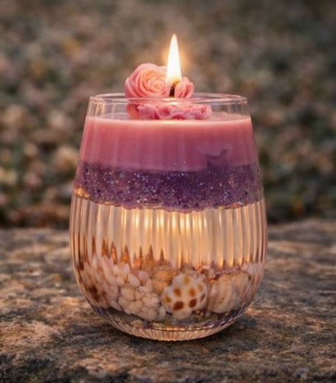 Ocean bloom water candle