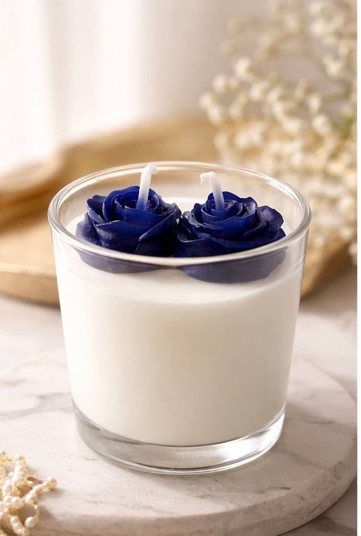 Crystal rose candle