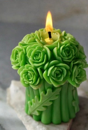 Rose boll bucket candle