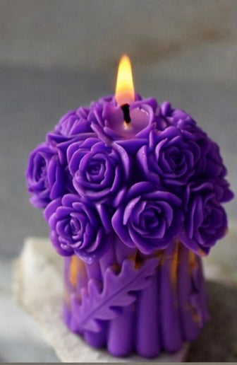 Rose boll bucket candle