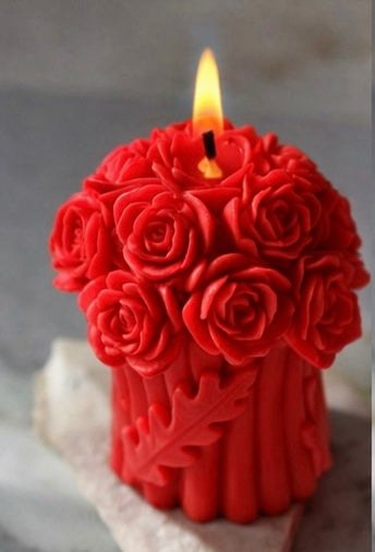 Rose boll bucket candle