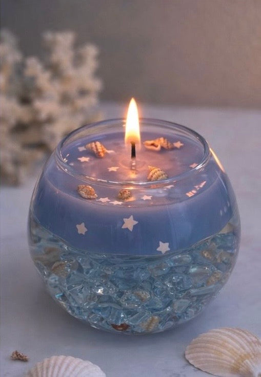Aqua glow candle