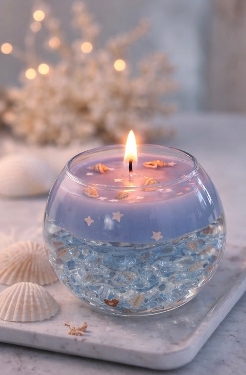 Aqua glow candle