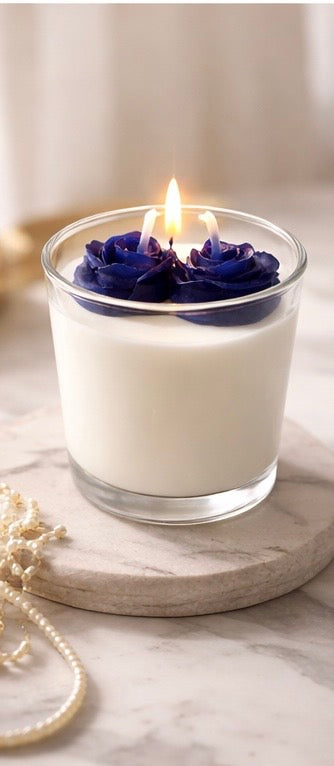 Crystal rose candle