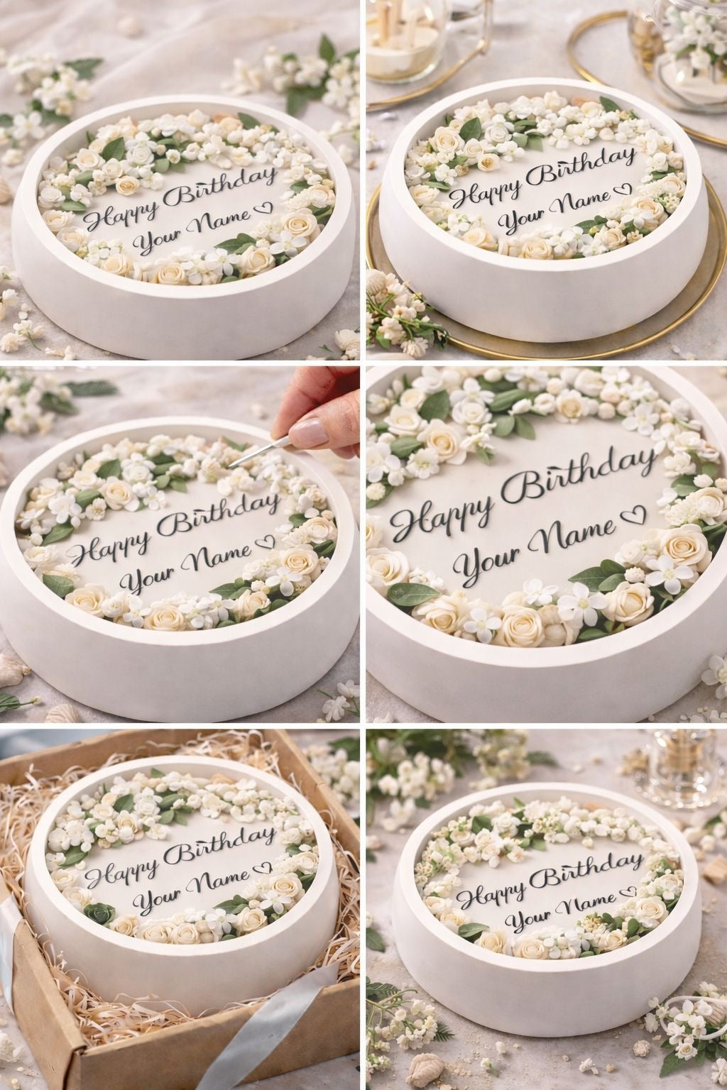 Luxury Floral Message Candle