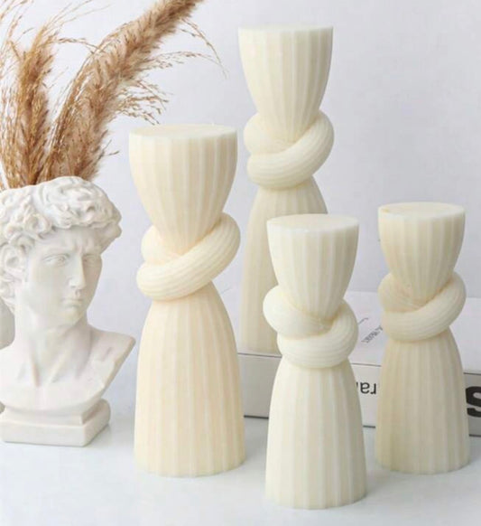 Elegant European style striped candle