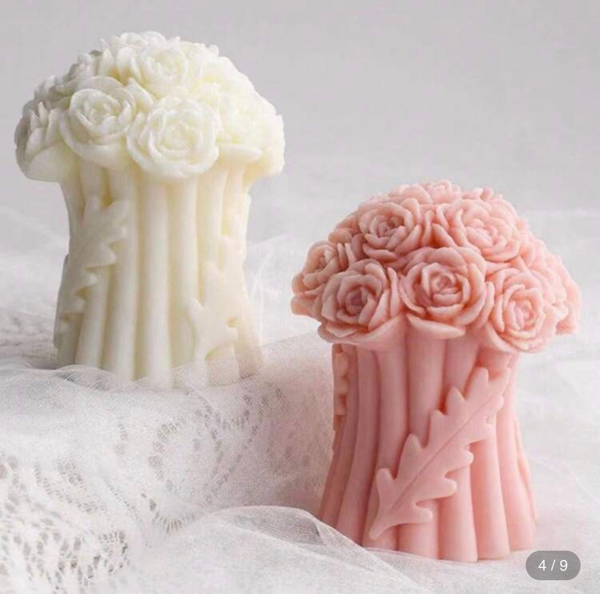 Rose boll bucket candle