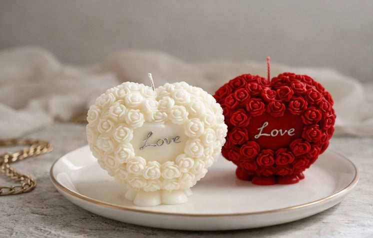 Rose heart Candle